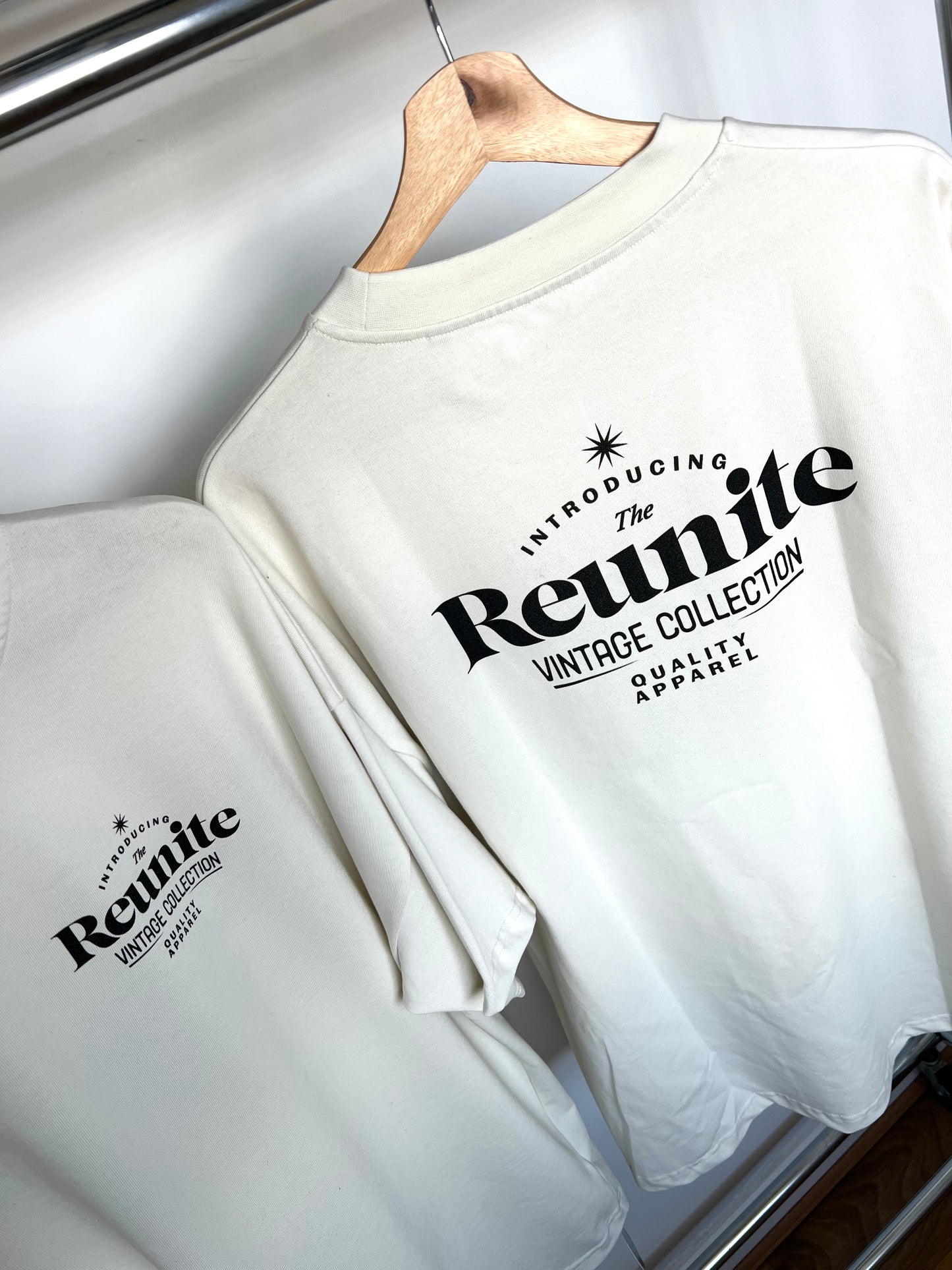 REUNITE VINTAGE T-SHIRT IN OFF WHITE